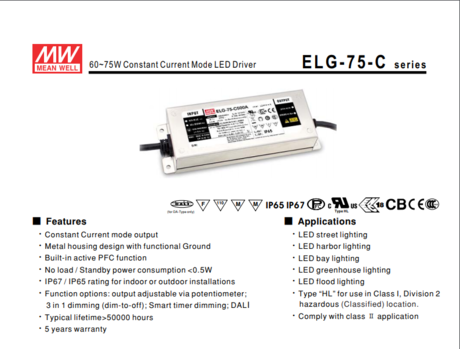 ELG-75-C1050-3Y